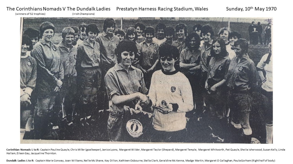 50 Years since Corinthian Nomads versus Dundalk Ladies (England v Ireland)